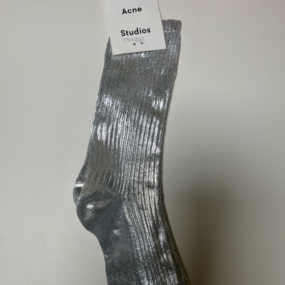 Acne Studios Accessories - Acne Studios Silver Foil Socks